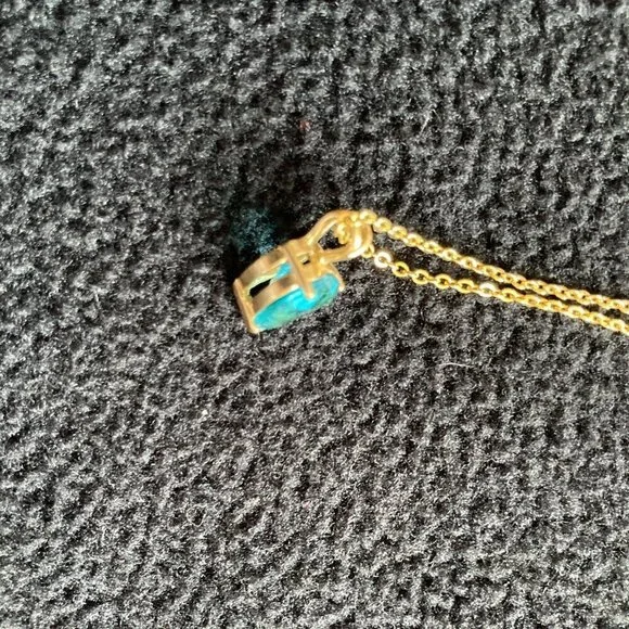 Faux Topaz Heart Necklace, Beautiful - Picture 3 of 7